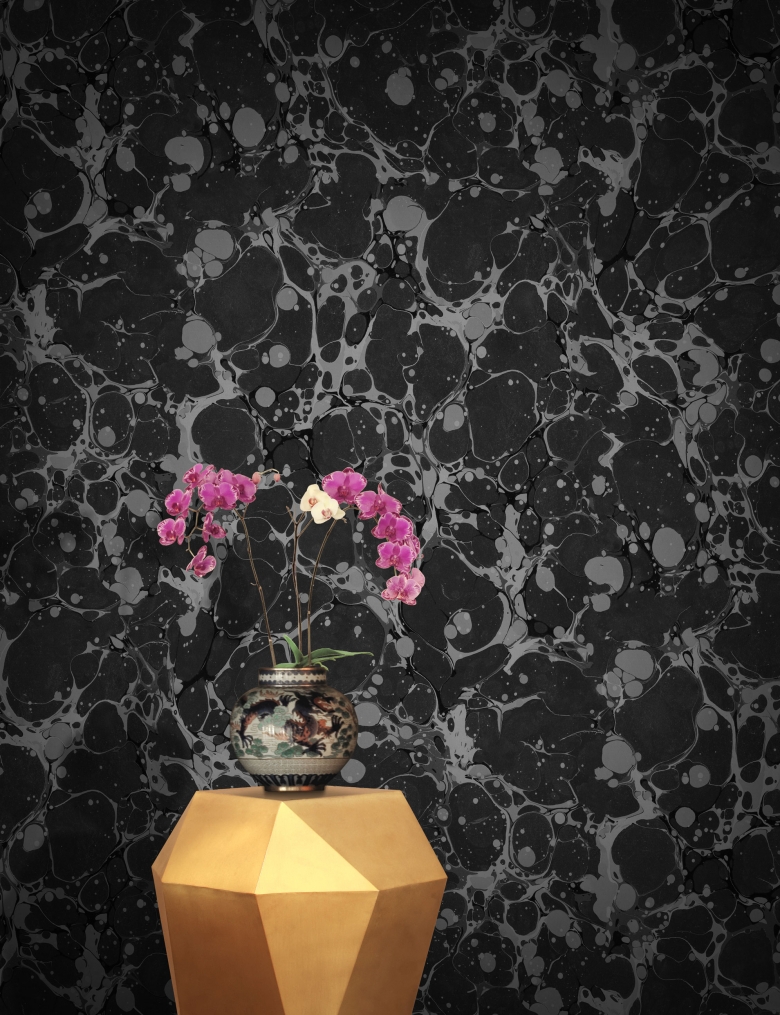 pink and black wallpaper for walls